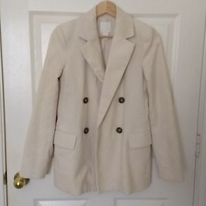 H&M cream corderoy blazer